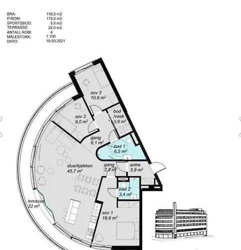 Brand New And Luxurious Penthouse In Centre! Lägenhet